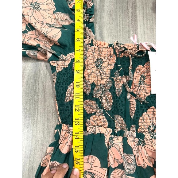 Vineyard Vines Dress Women's XS Warren Floral Long Sleeve Smocked Midi NWT - Picture 13 of 15